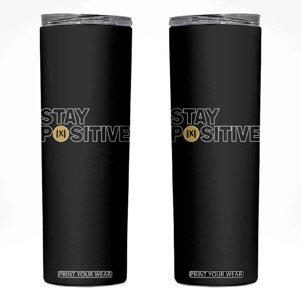 Funny Math Skinny Tumbler Absolute Value Stay Positive TS14 Black Print Your Wear