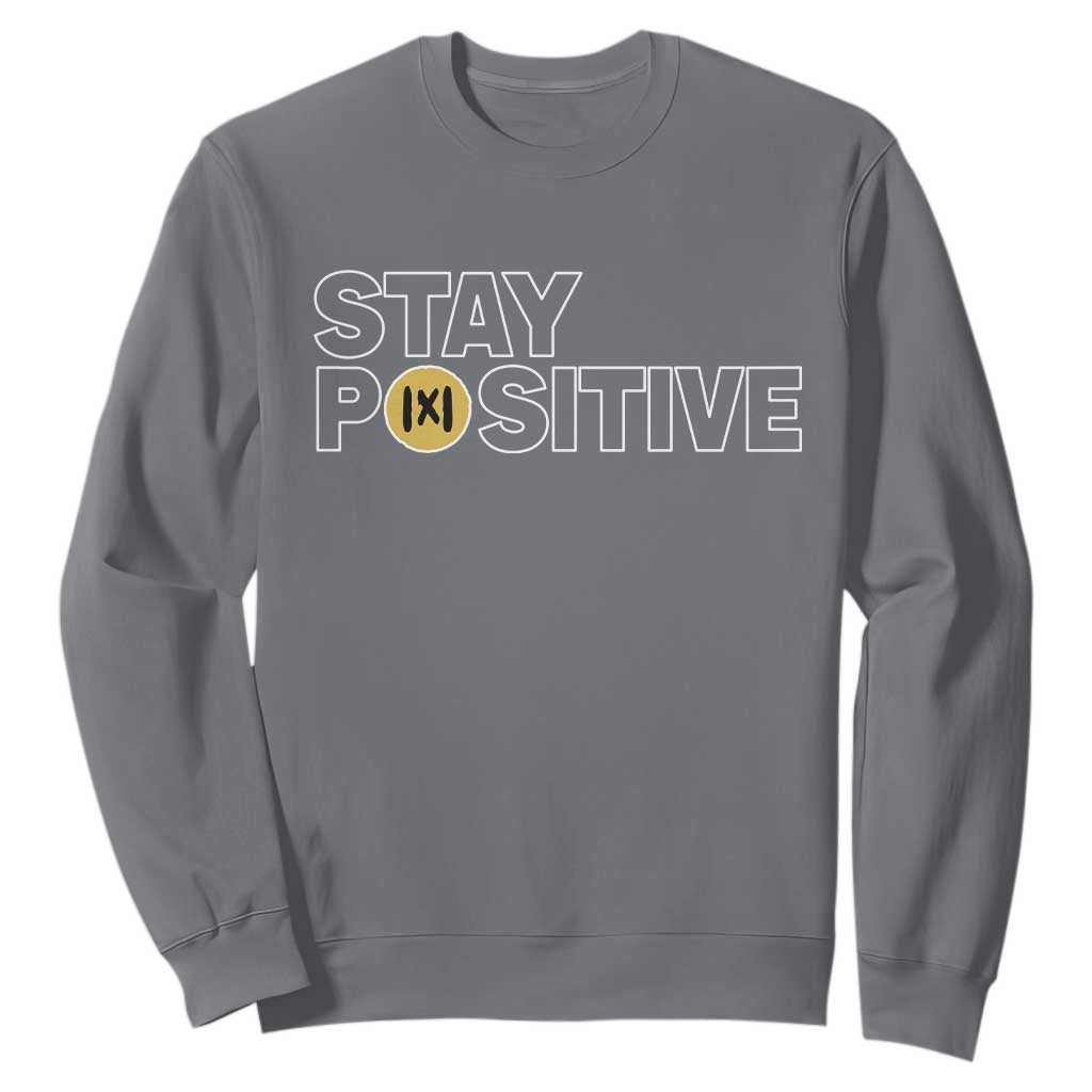 Funny Math Sweatshirt Absolute Value Stay Positive TS14 Charcoal Print Your Wear