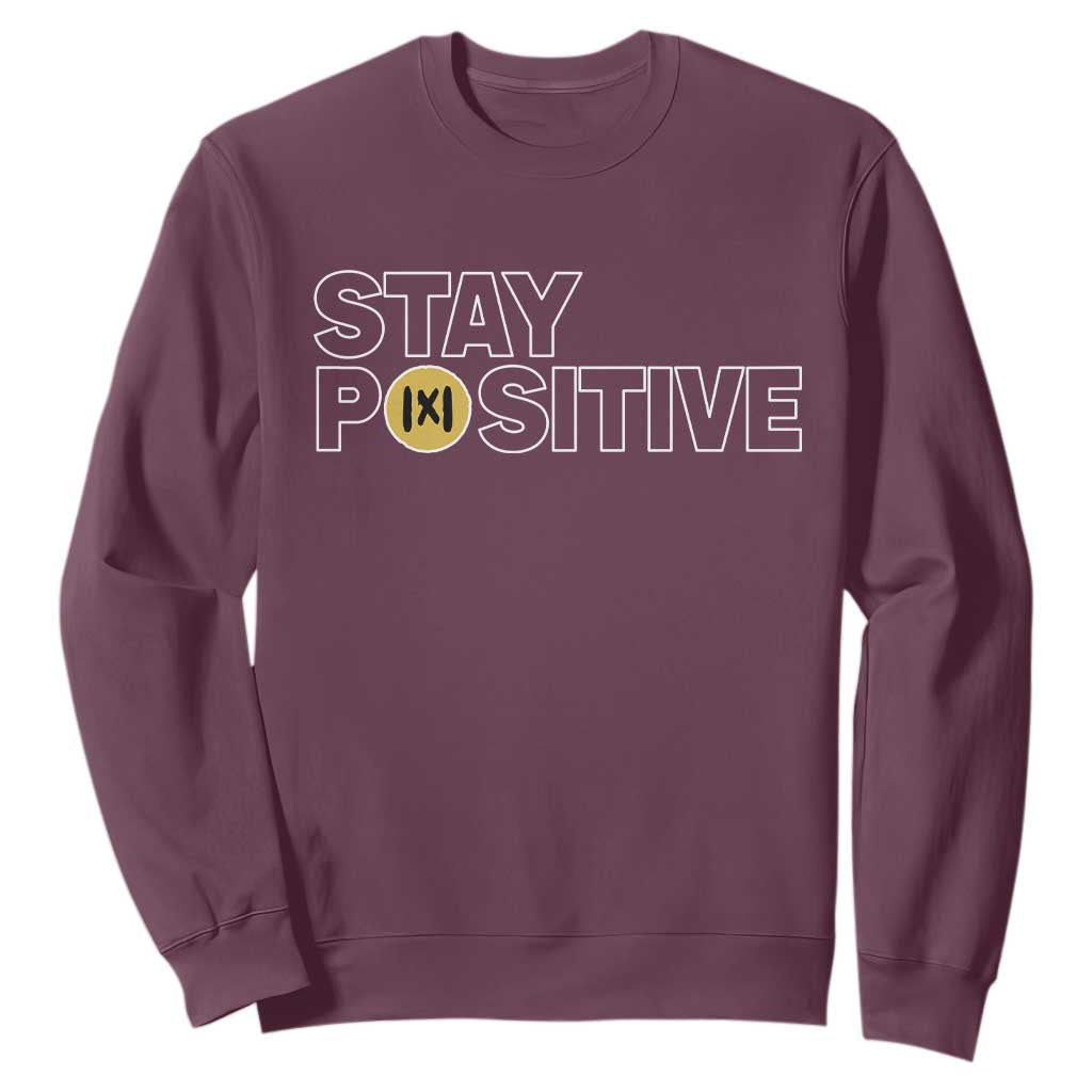 Funny Math Sweatshirt Absolute Value Stay Positive TS14 Maroon Print Your Wear