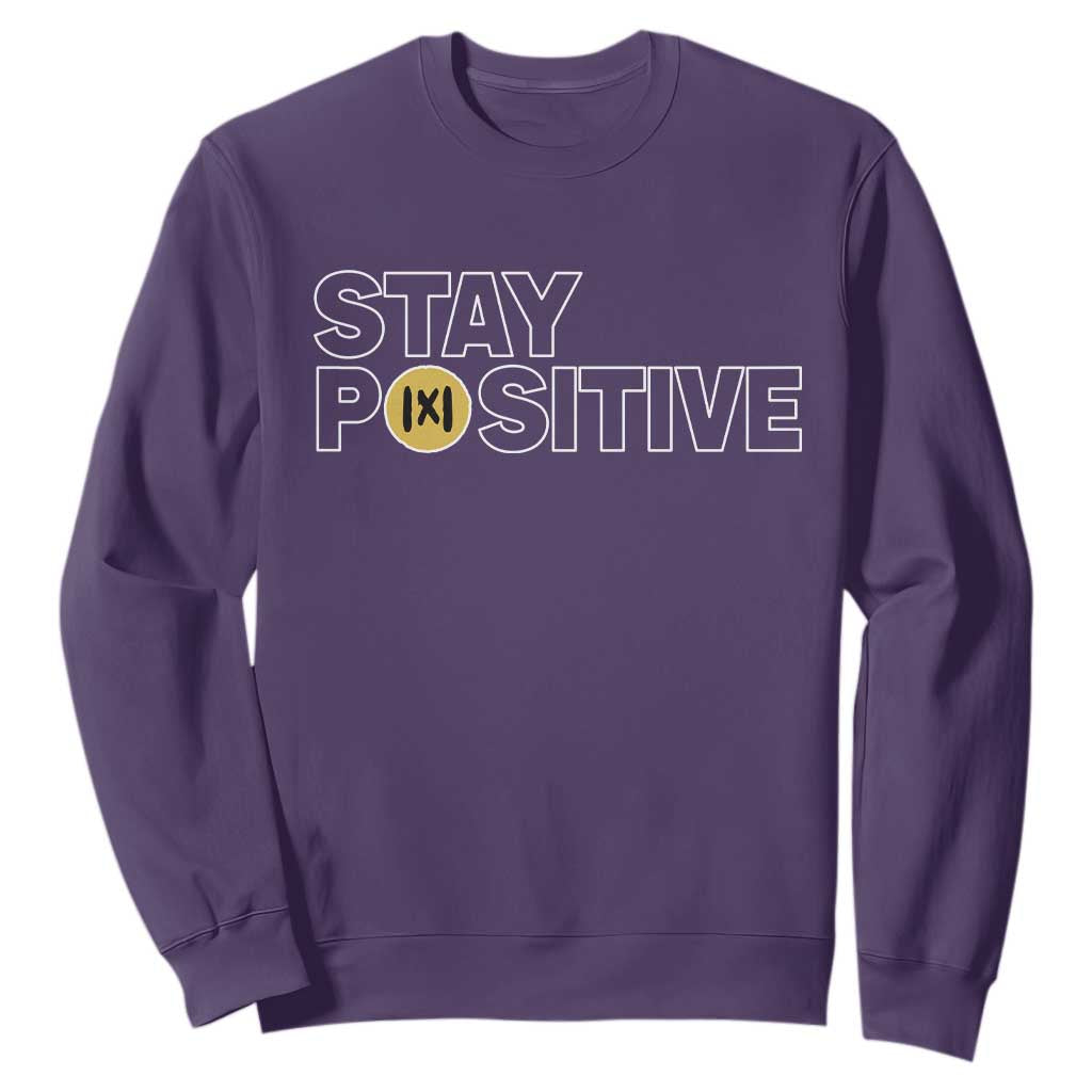 Funny Math Sweatshirt Absolute Value Stay Positive TS14 Purple Print Your Wear