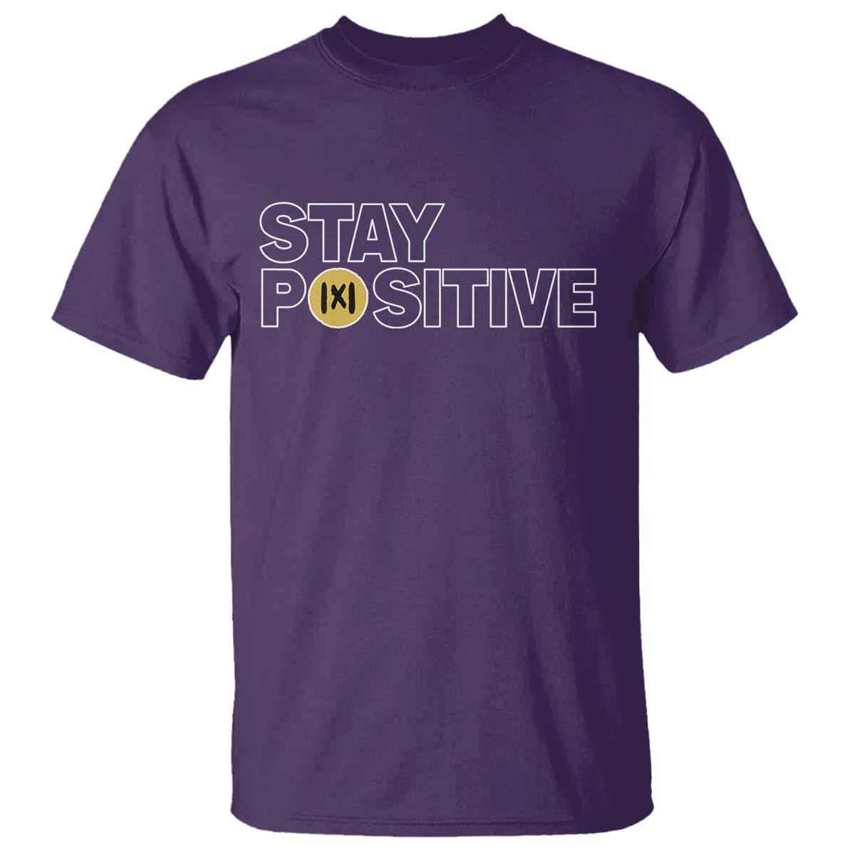 Funny Math T Shirt Absolute Value Stay Positive TS14 Purple Print Your Wear