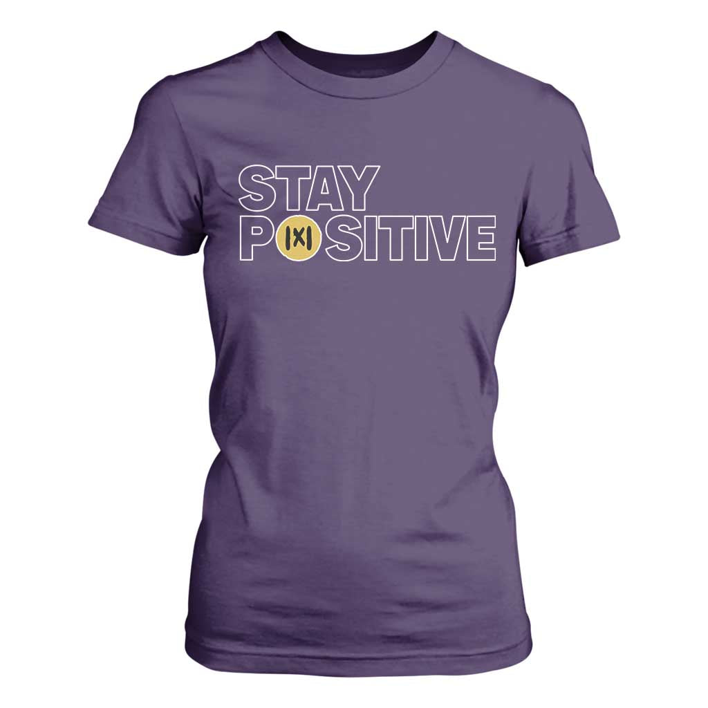 Funny Math T Shirt For Women Absolute Value Stay Positive TS14 Purple Print Your Wear