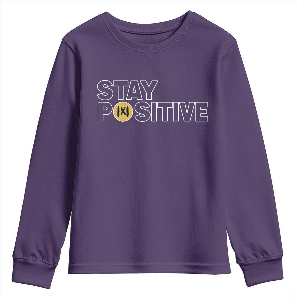 Funny Math Youth Sweatshirt Absolute Value Stay Positive TS14 Purple Print Your Wear