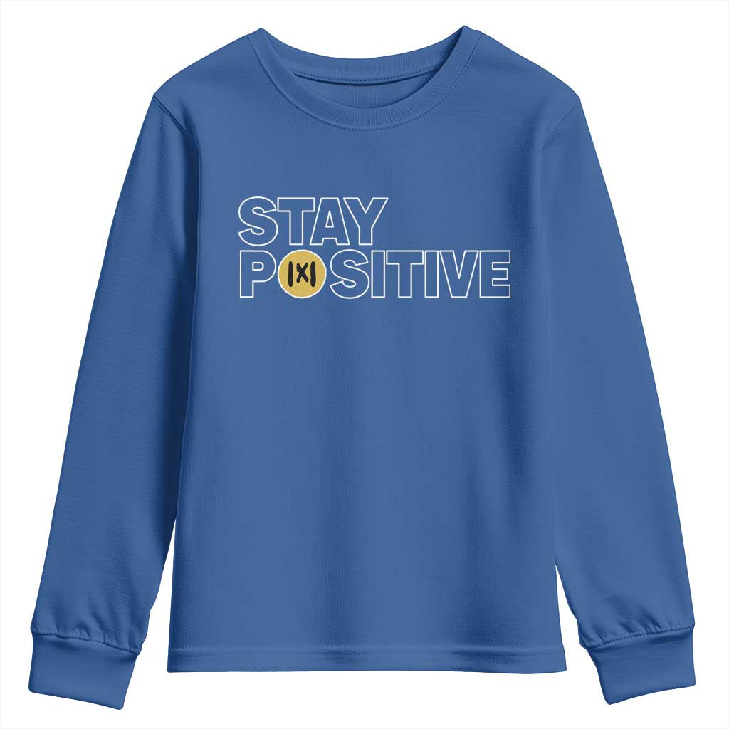Funny Math Youth Sweatshirt Absolute Value Stay Positive TS14 Royal Blue Print Your Wear
