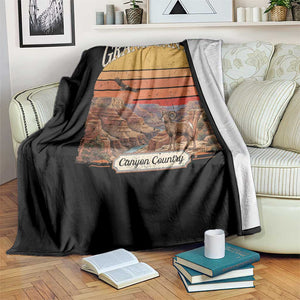 Grand Canyon Arizona 90s Desert Sunset Nostalgia Hiking Throw Blanket