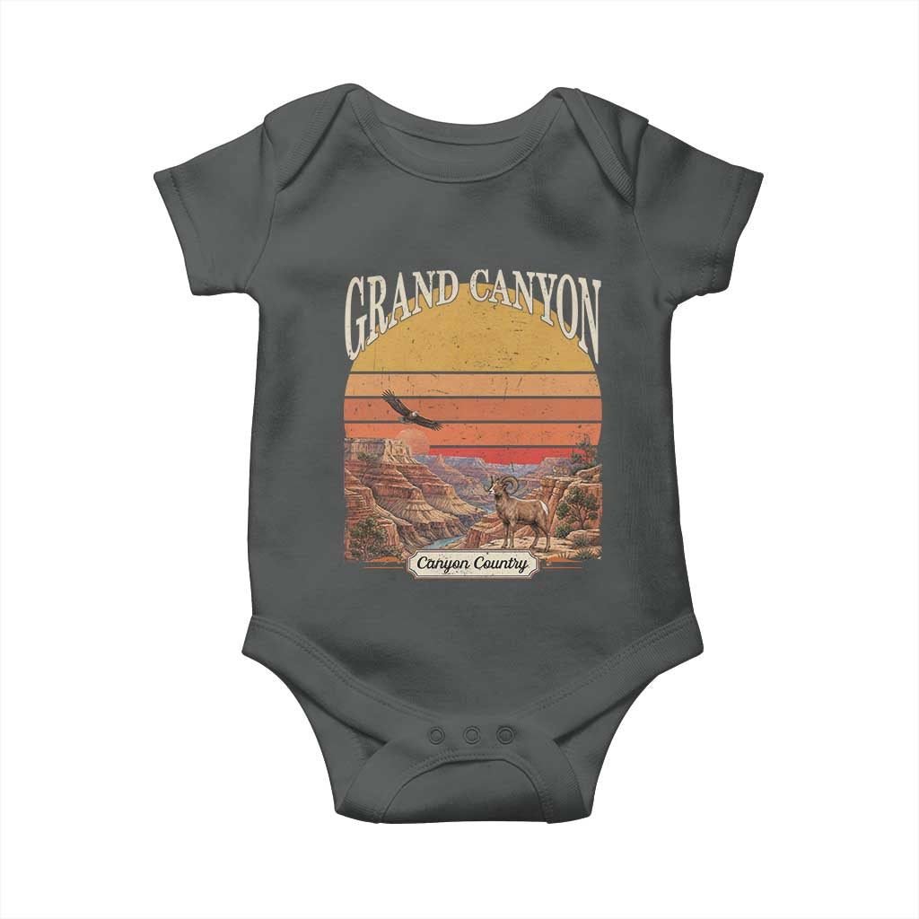 Grand Canyon Arizona 90s Desert Sunset Nostalgia Hiking Baby Onesie