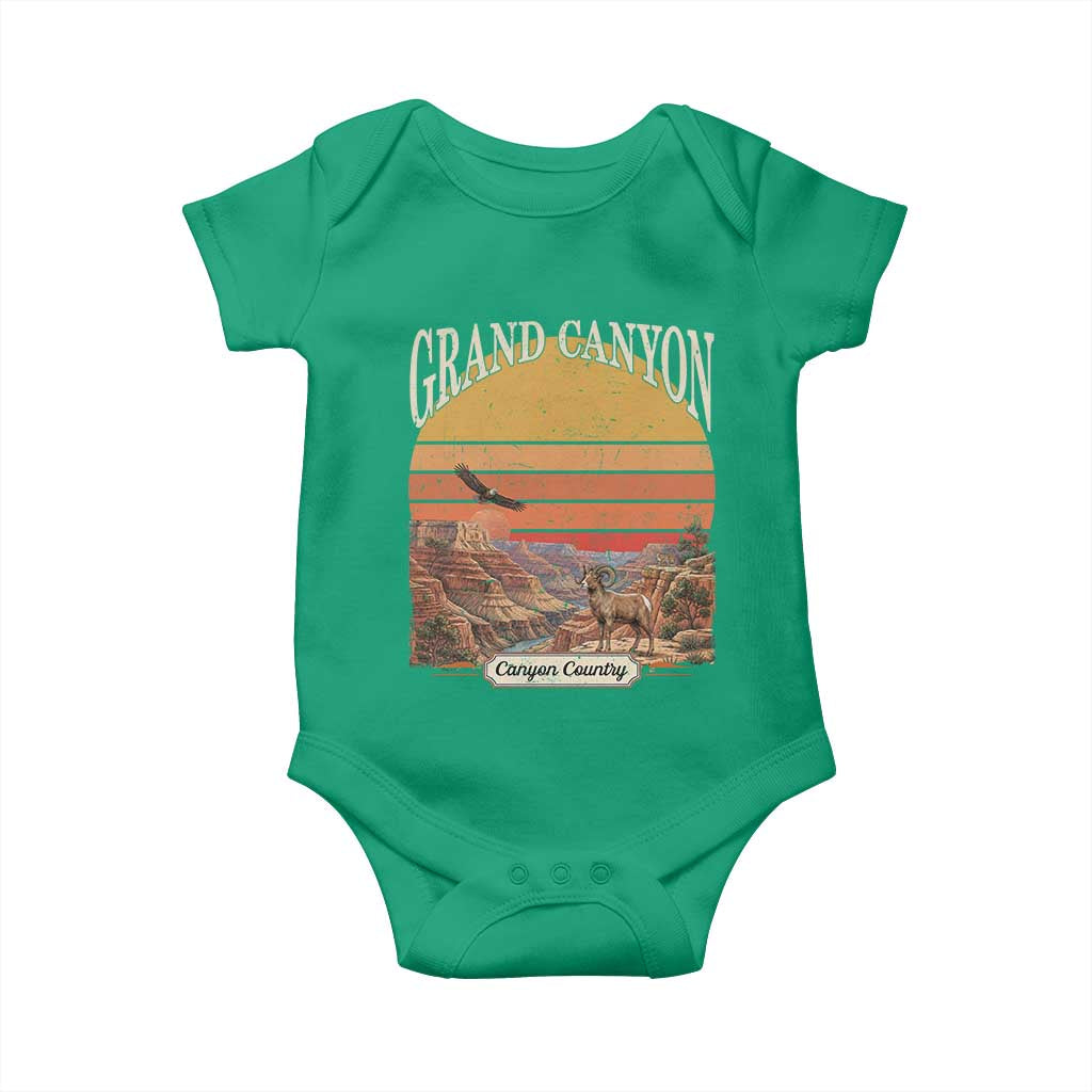 Grand Canyon Arizona 90s Desert Sunset Nostalgia Hiking Baby Onesie