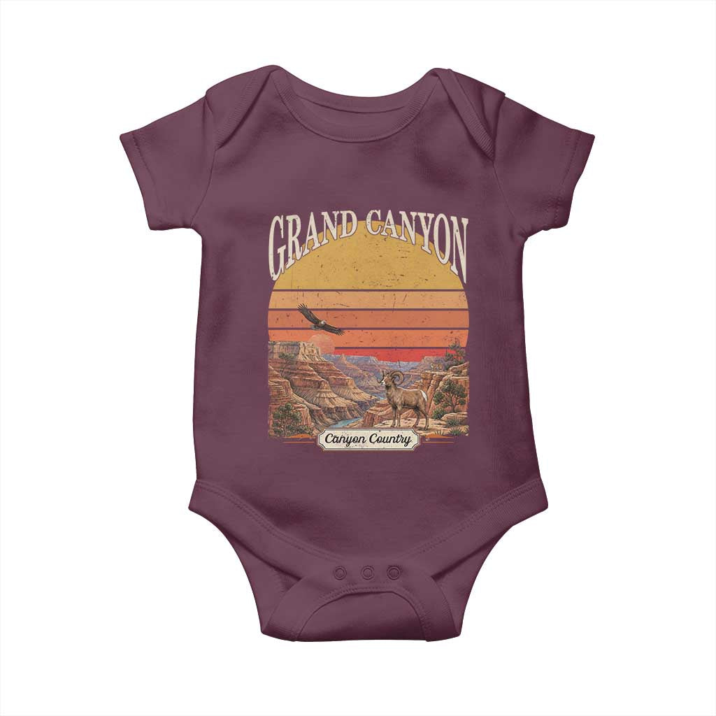 Grand Canyon Arizona 90s Desert Sunset Nostalgia Hiking Baby Onesie