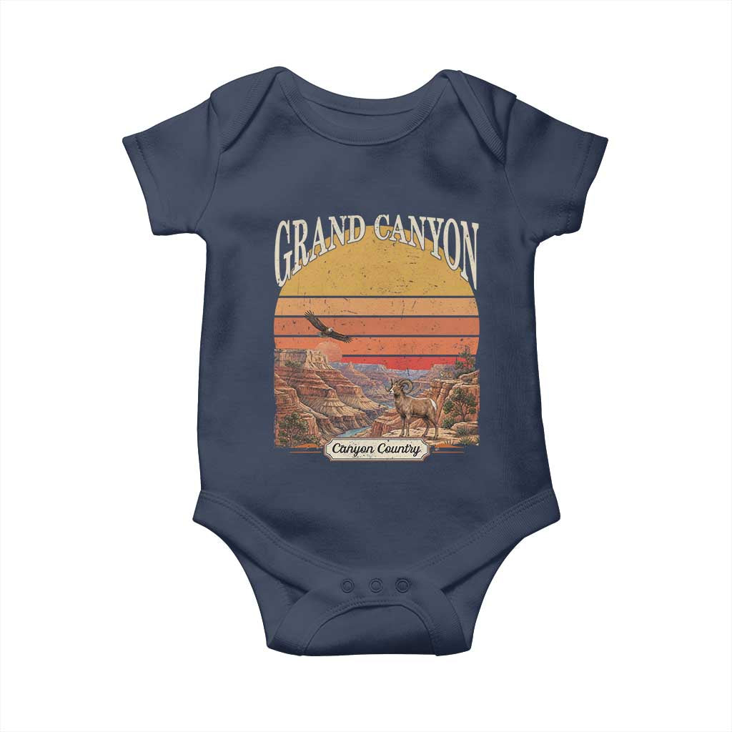 Grand Canyon Arizona 90s Desert Sunset Nostalgia Hiking Baby Onesie