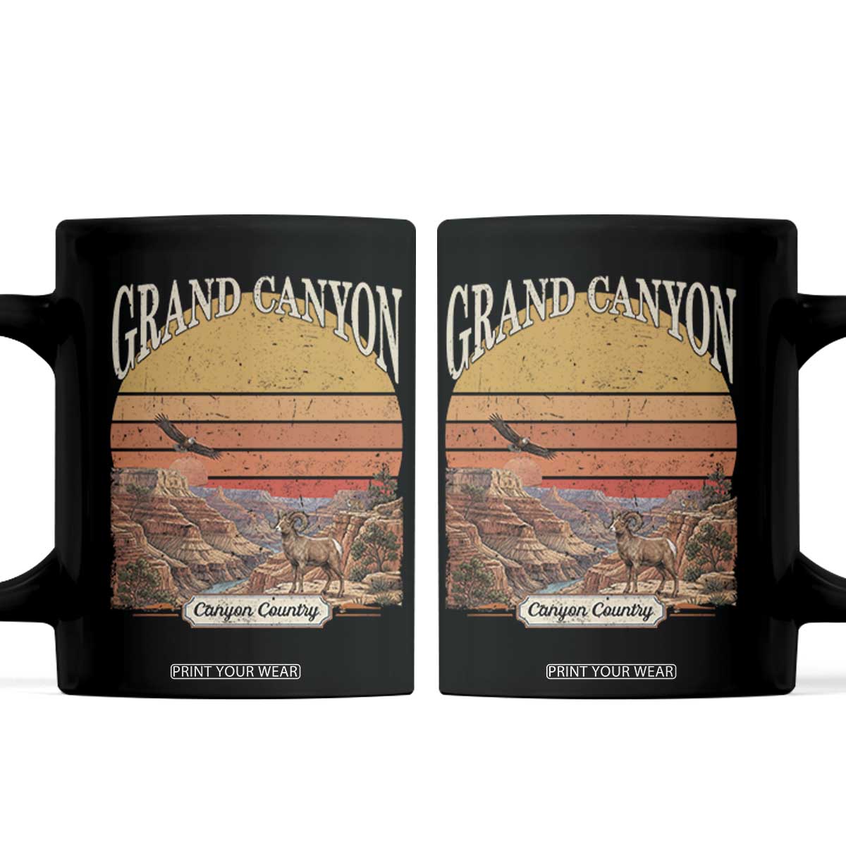 Grand Canyon Arizona 90s Desert Sunset Nostalgia Hiking Coffee Mug