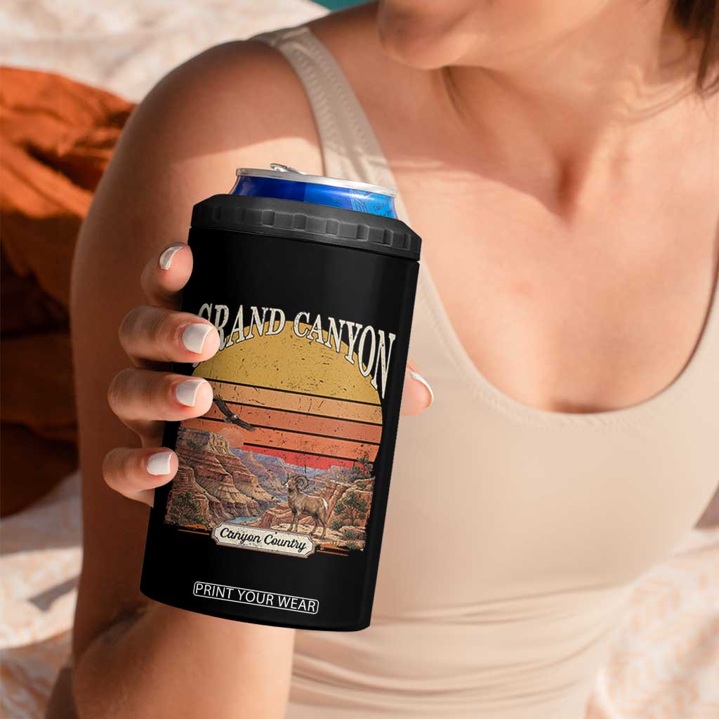 Grand Canyon Arizona 90s Desert Sunset Nostalgia Hiking 4 in 1 Can Cooler Tumbler