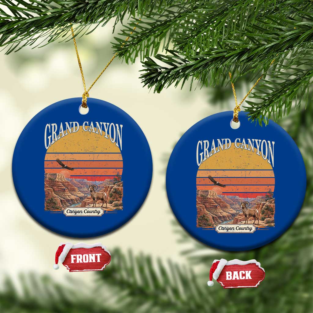 Grand Canyon Arizona 90s Desert Sunset Nostalgia Hiking Ceramic Ornament