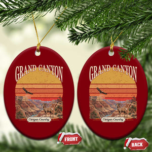 Grand Canyon Arizona 90s Desert Sunset Nostalgia Hiking Ceramic Ornament