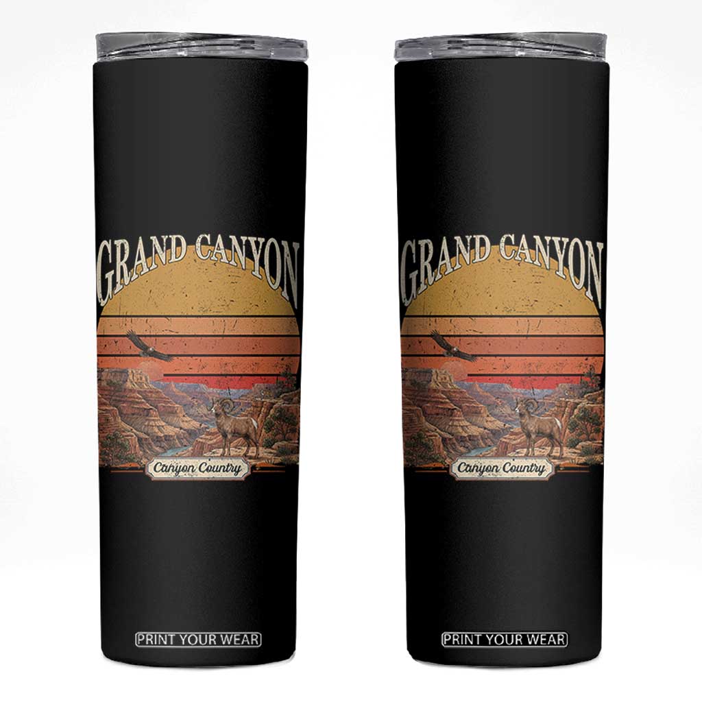 Grand Canyon Arizona 90s Desert Sunset Nostalgia Hiking Skinny Tumbler