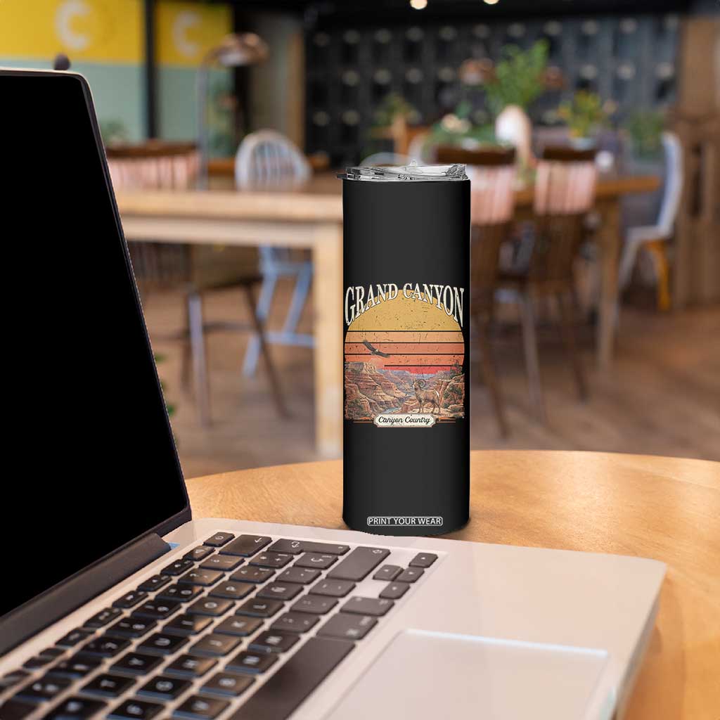 Grand Canyon Arizona 90s Desert Sunset Nostalgia Hiking Skinny Tumbler