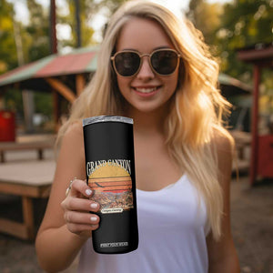 Grand Canyon Arizona 90s Desert Sunset Nostalgia Hiking Skinny Tumbler