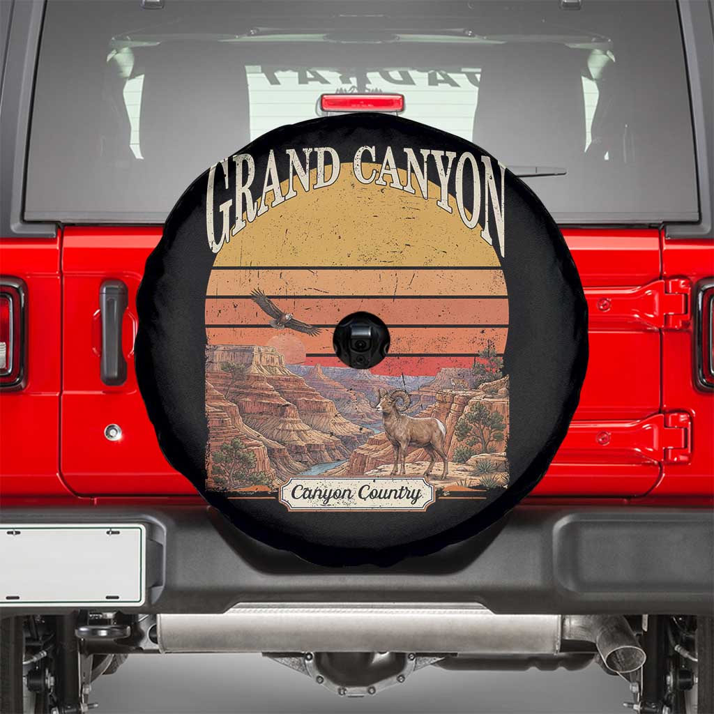 Grand Canyon Arizona 90s Desert Sunset Nostalgia Hiking Spare Tire Cover TS14 Black Print Your Wear