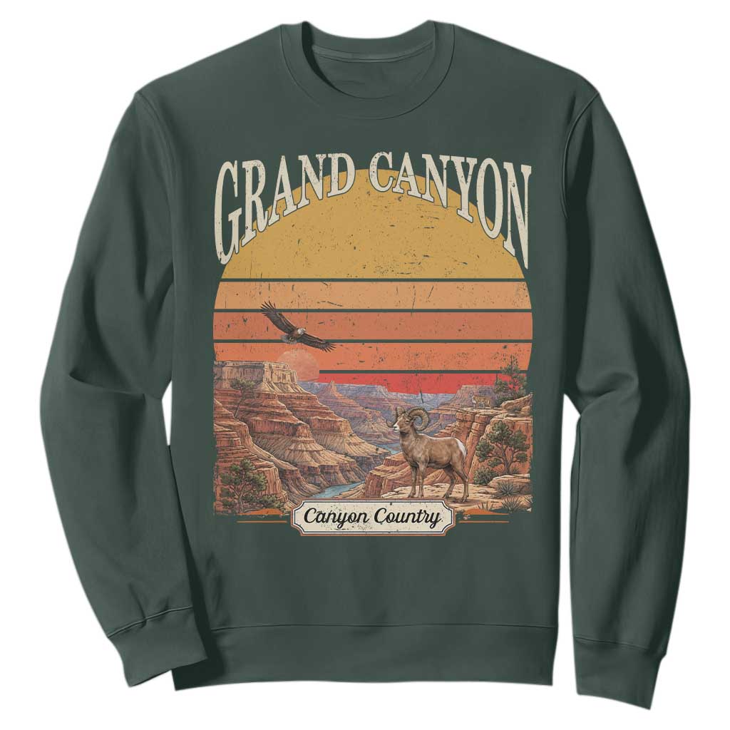 Grand Canyon Arizona 90s Desert Sunset Nostalgia Hiking Sweatshirt