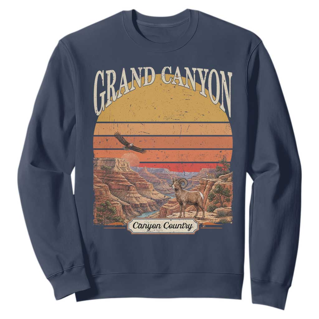 Grand Canyon Arizona 90s Desert Sunset Nostalgia Hiking Sweatshirt