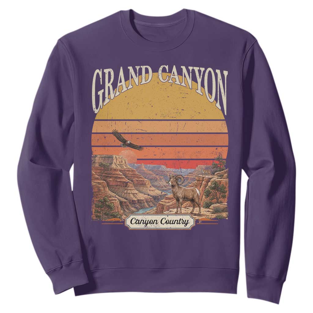 Grand Canyon Arizona 90s Desert Sunset Nostalgia Hiking Sweatshirt