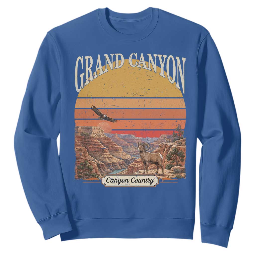 Grand Canyon Arizona 90s Desert Sunset Nostalgia Hiking Sweatshirt