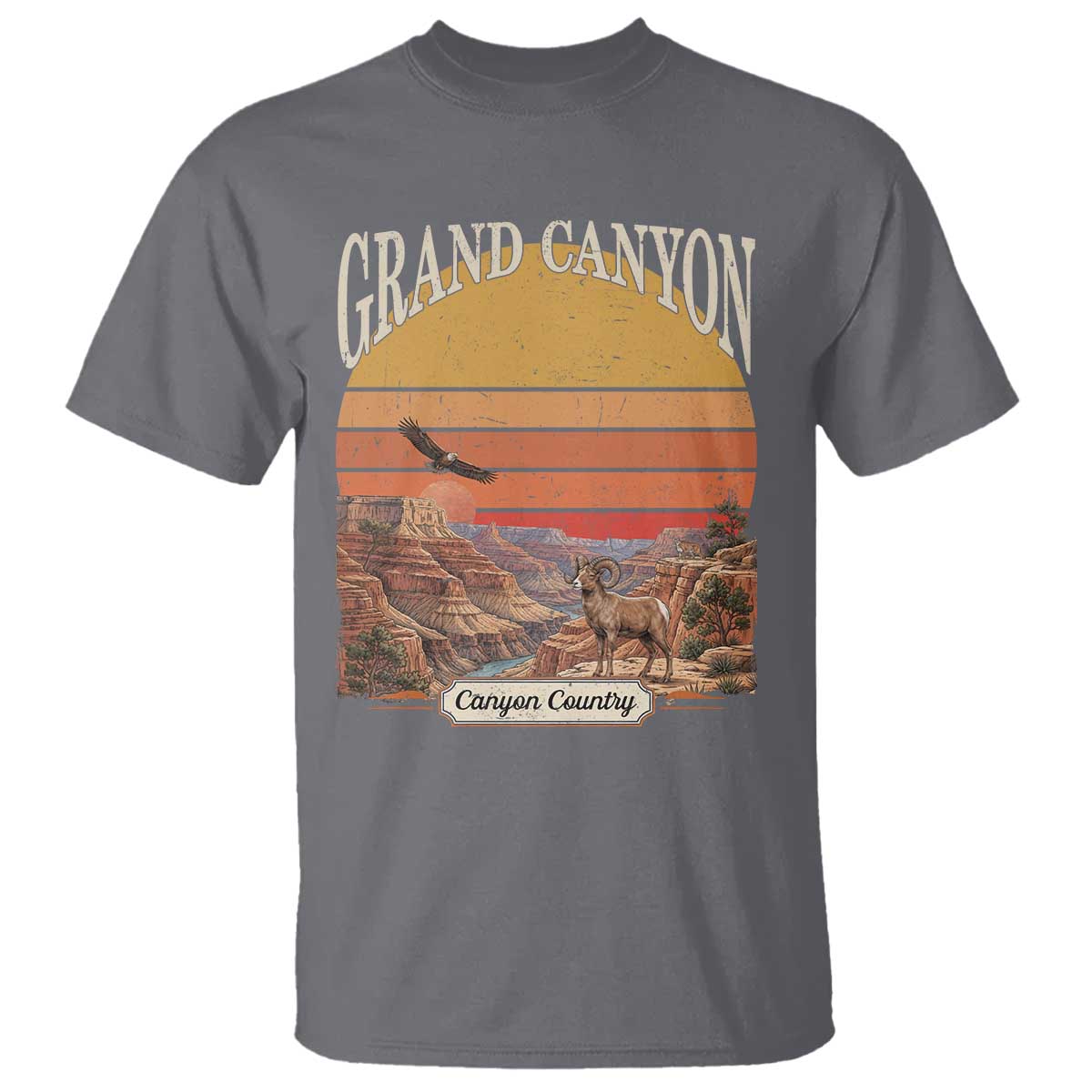 Grand Canyon Arizona 90s Desert Sunset Nostalgia Hiking T Shirt