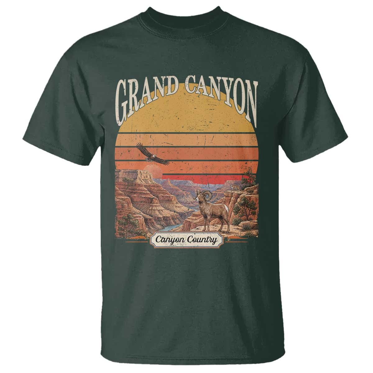 Grand Canyon Arizona 90s Desert Sunset Nostalgia Hiking T Shirt