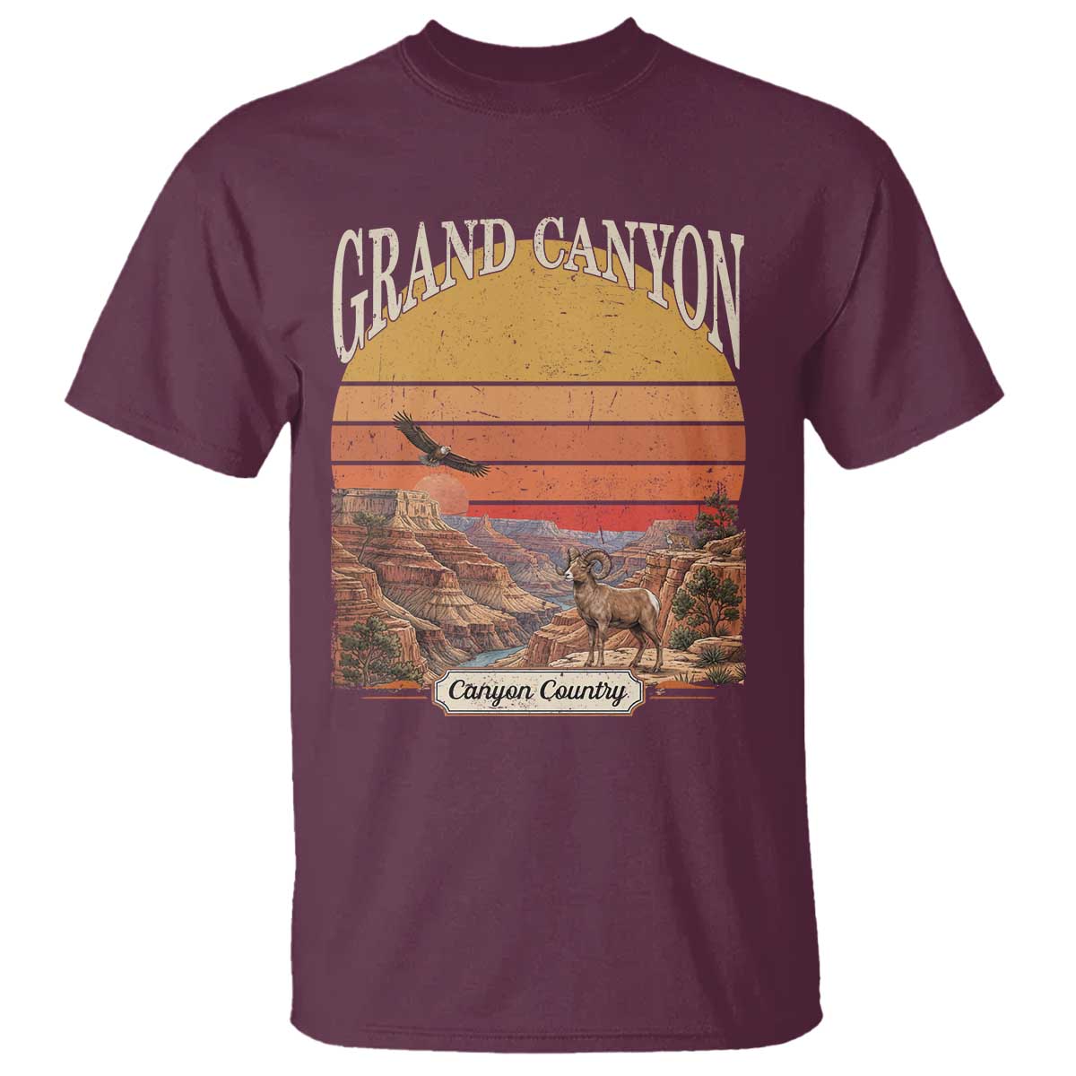 Grand Canyon Arizona 90s Desert Sunset Nostalgia Hiking T Shirt