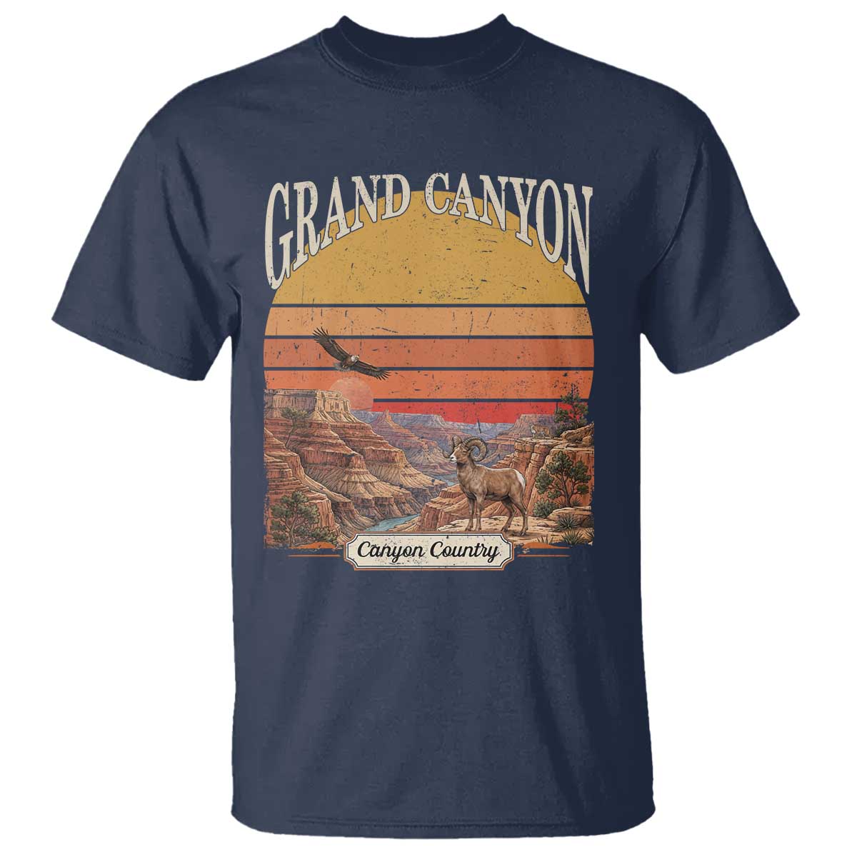 Grand Canyon Arizona 90s Desert Sunset Nostalgia Hiking T Shirt
