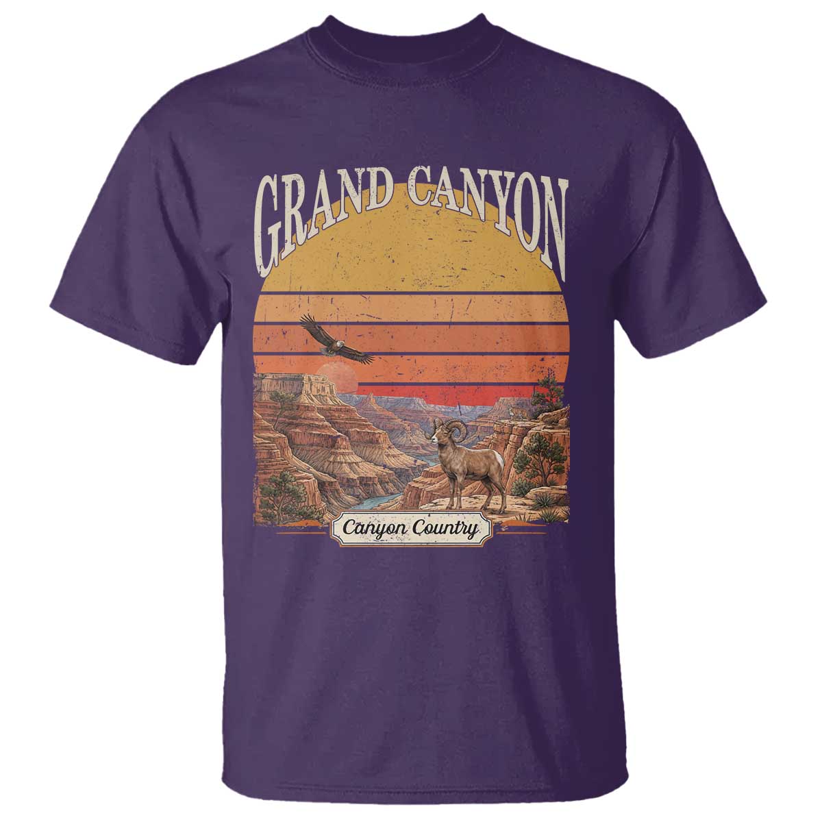 Grand Canyon Arizona 90s Desert Sunset Nostalgia Hiking T Shirt