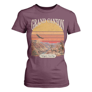 Grand Canyon Arizona 90s Desert Sunset Nostalgia Hiking T Shirt For Women