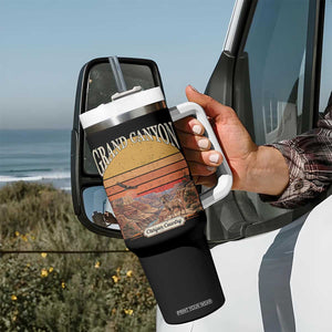 Grand Canyon Arizona 90s Desert Sunset Nostalgia Hiking Tumbler With Handle