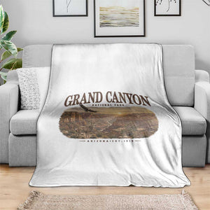 Grand Canyon National Park Arizona Established 1919 Throw Blanket Retro Deer Wildlife Nature Hiking Southwest Souvenir