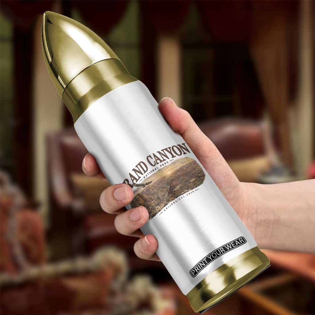 Grand Canyon National Park Arizona Established 1919 Bullet Tumbler Retro Deer Wildlife Nature Hiking Southwest Souvenir TS14 Print Your Wear