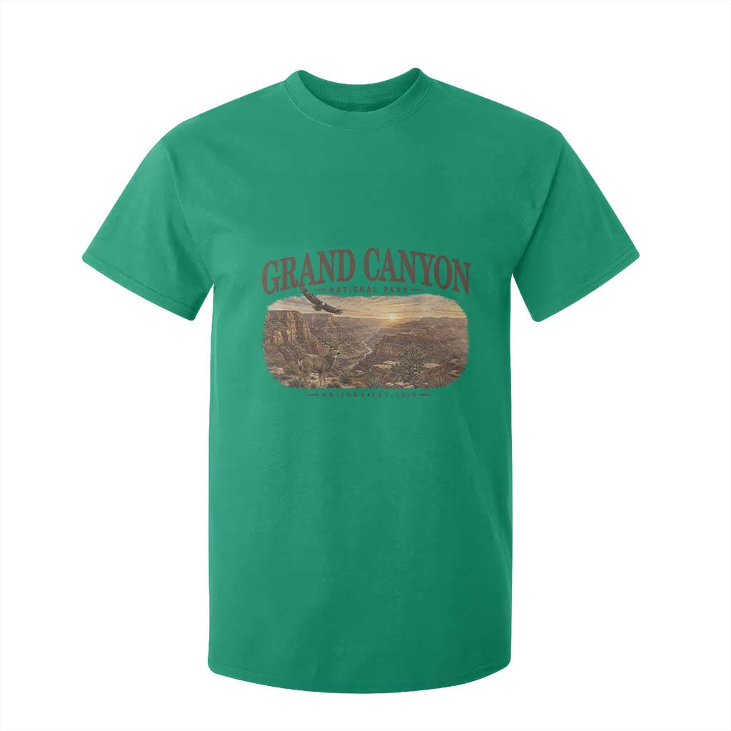 Grand Canyon National Park Arizona Established 1919 T Shirt For Kid Retro Deer Wildlife Nature Hiking Southwest Souvenir
