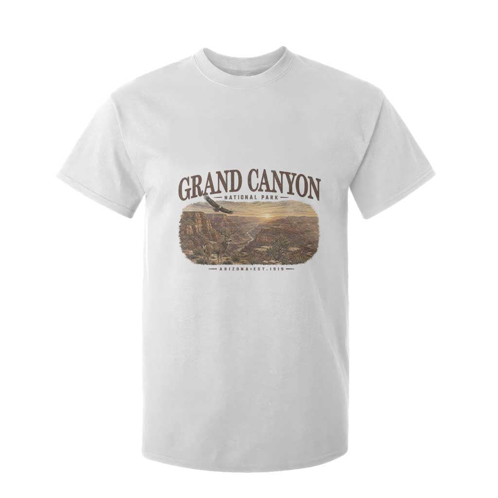 Grand Canyon National Park Arizona Established 1919 T Shirt For Kid Retro Deer Wildlife Nature Hiking Southwest Souvenir