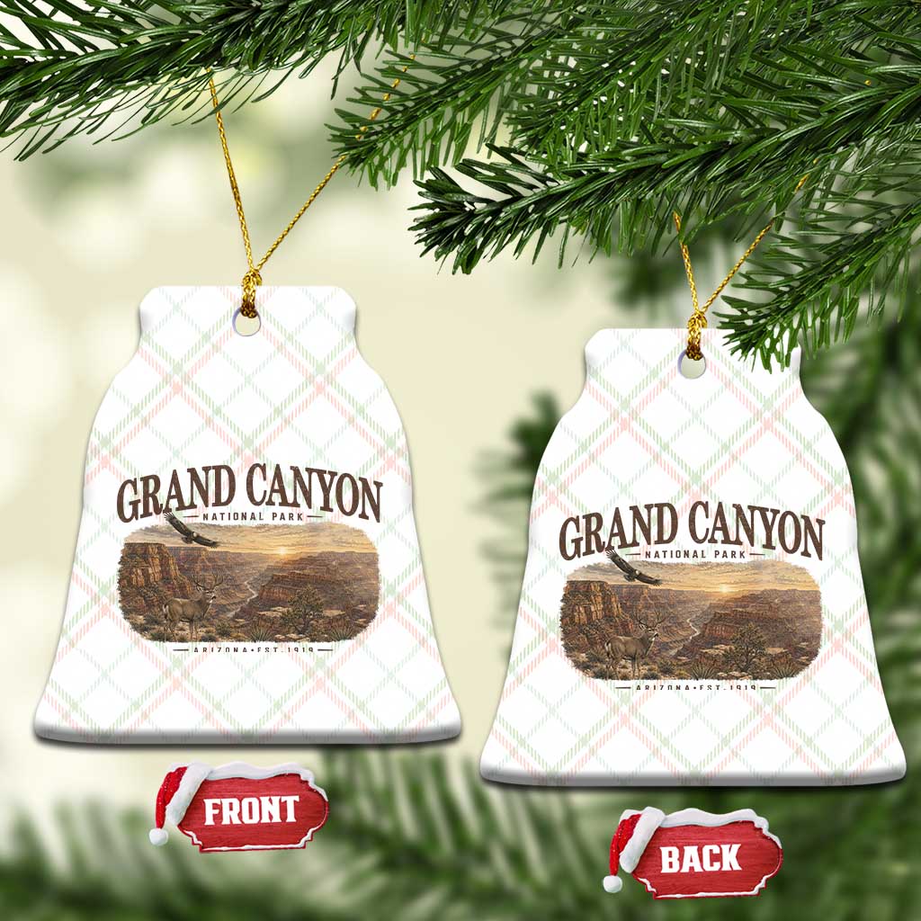 Grand Canyon National Park Arizona Established 1919 Ceramic Ornament Retro Deer Wildlife Nature Hiking Southwest Souvenir