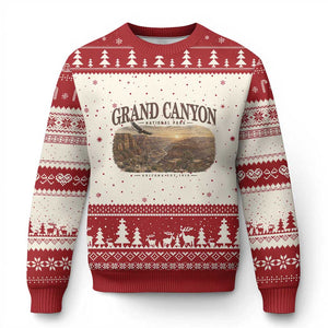 Grand Canyon National Park Arizona Established 1919 Ugly Christmas Sweater Retro Deer Wildlife Nature Hiking Southwest Souvenir