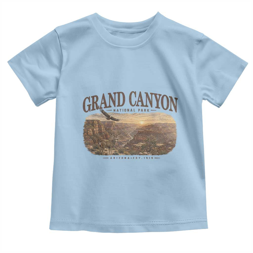 Grand Canyon National Park Arizona Established 1919 Toddler T Shirt Retro Deer Wildlife Nature Hiking Southwest Souvenir