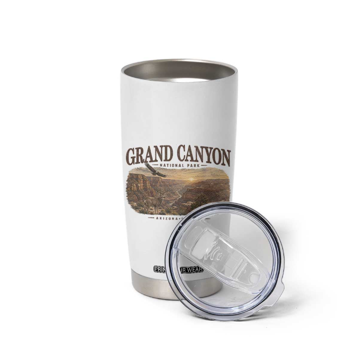 Grand Canyon National Park Arizona Established 1919 Tumbler Cup Retro Deer Wildlife Nature Hiking Southwest Souvenir