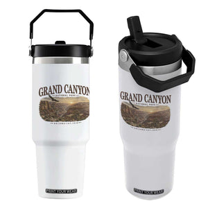 Grand Canyon National Park Arizona Established 1919 Flip Straw Tumbler Retro Deer Wildlife Nature Hiking Southwest Souvenir