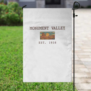 Retro Monument Valley Arizona Sunset Established 1958 Garden Flag Southwest Desert Road Trip Eagle Nature Souvenir