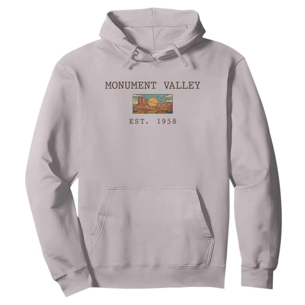 Retro Monument Valley Arizona Sunset Established 1958 Hoodie Southwest Desert Road Trip Eagle Nature Souvenir