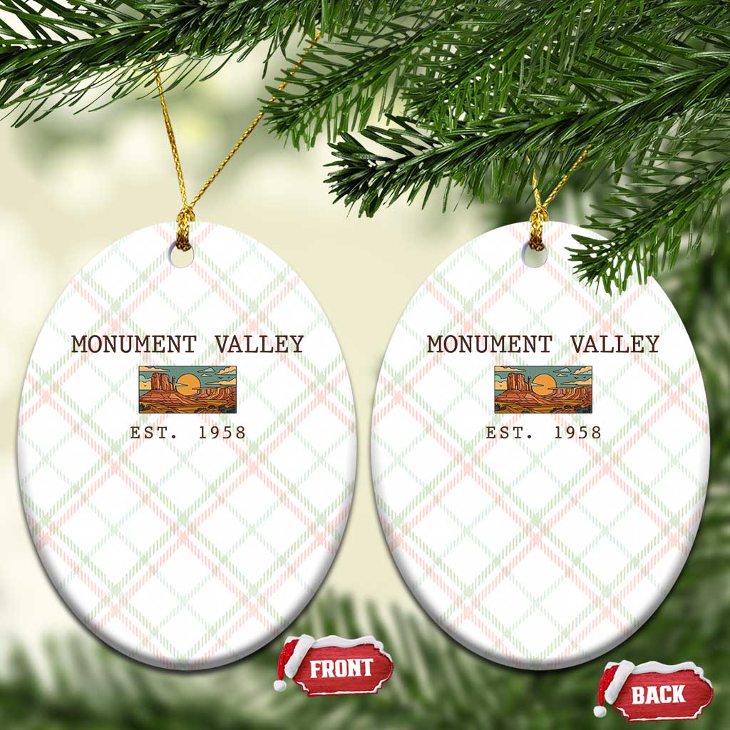 Retro Monument Valley Arizona Sunset Established 1958 Ceramic Ornament Southwest Desert Road Trip Eagle Nature Souvenir