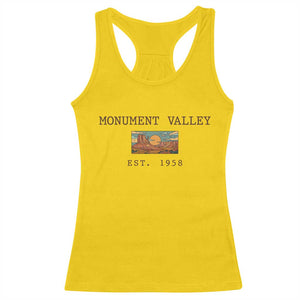 Retro Monument Valley Arizona Sunset Established 1958 Racerback Tank Top Southwest Desert Road Trip Eagle Nature Souvenir