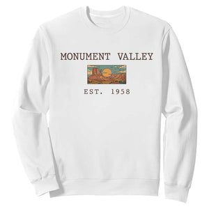 Retro Monument Valley Arizona Sunset Established 1958 Sweatshirt Southwest Desert Road Trip Eagle Nature Souvenir