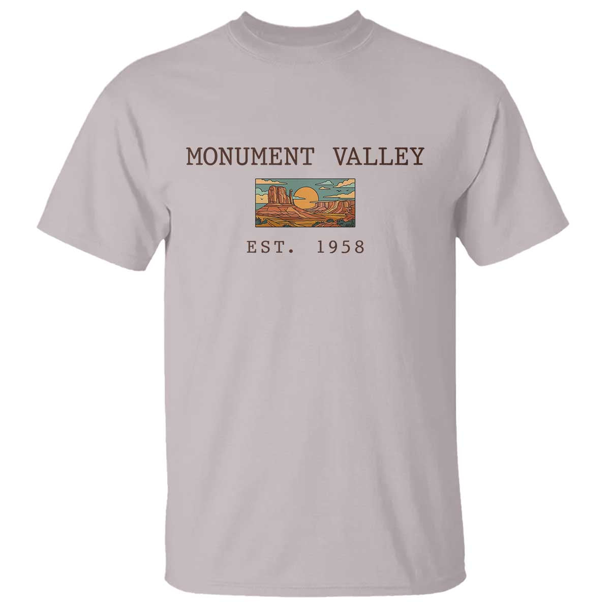 Retro Monument Valley Arizona Sunset Established 1958 T Shirt Southwest Desert Road Trip Eagle Nature Souvenir