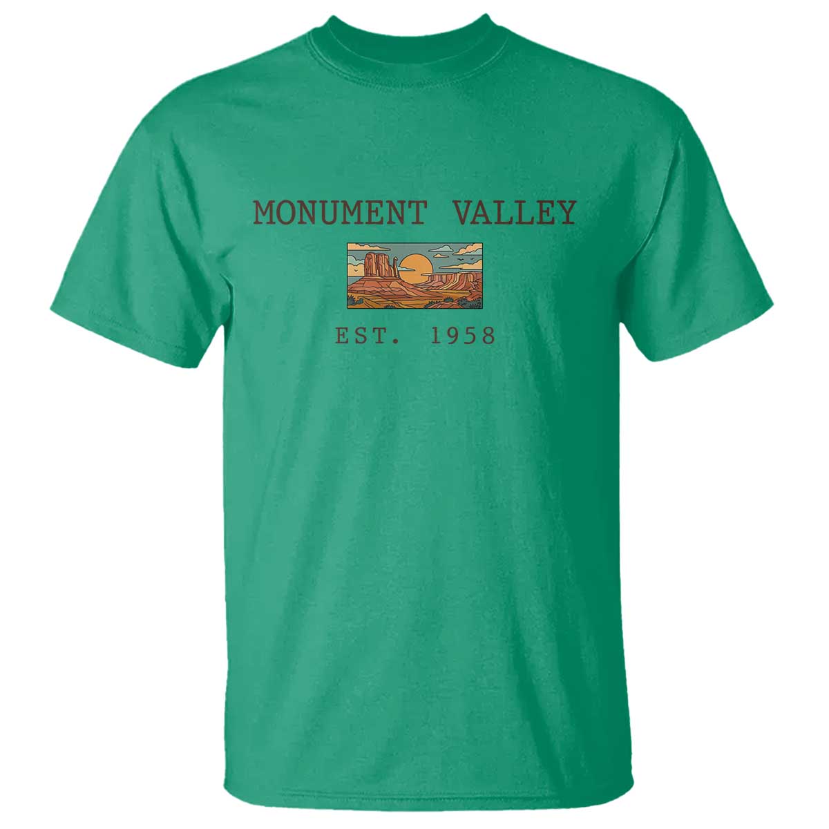 Retro Monument Valley Arizona Sunset Established 1958 T Shirt Southwest Desert Road Trip Eagle Nature Souvenir