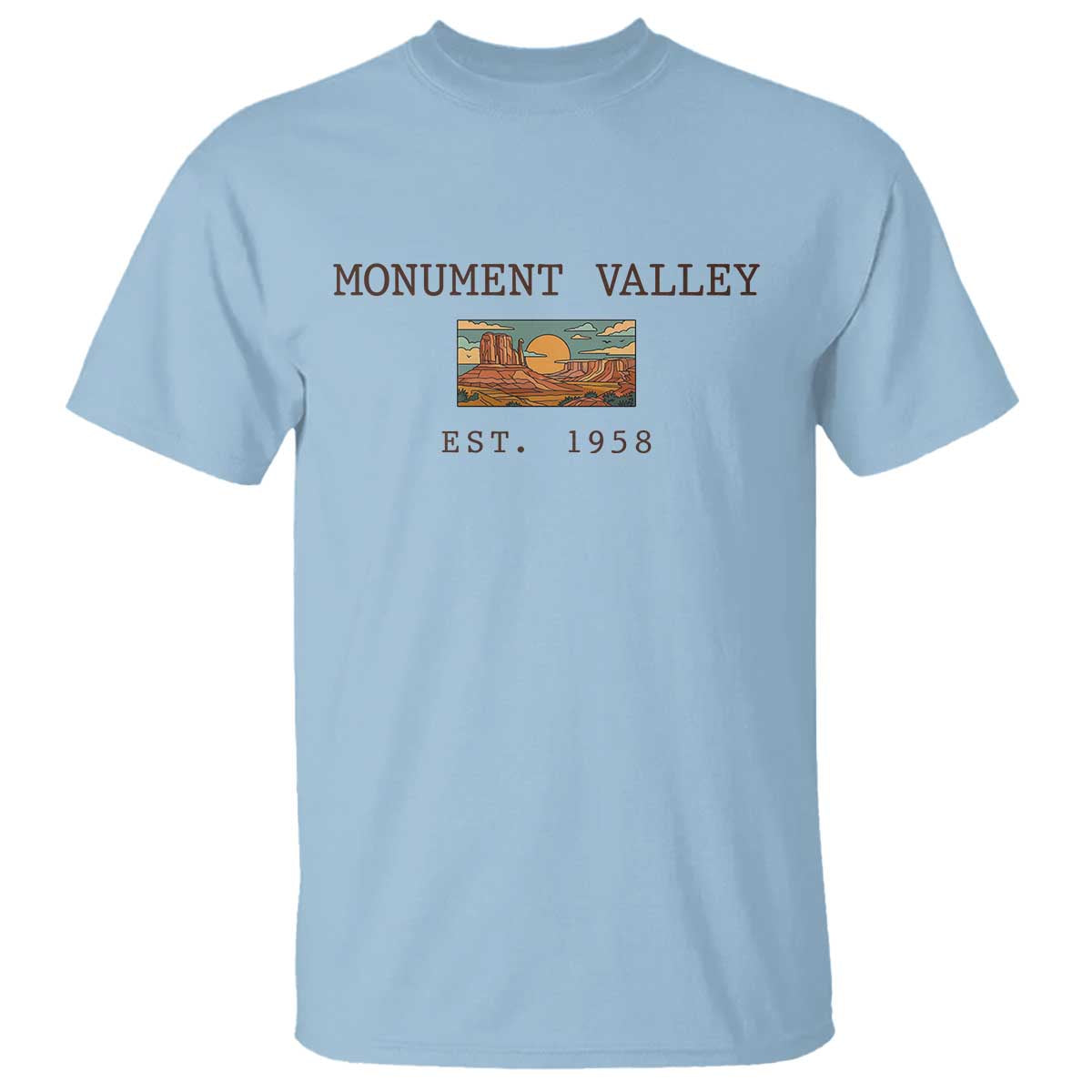 Retro Monument Valley Arizona Sunset Established 1958 T Shirt Southwest Desert Road Trip Eagle Nature Souvenir