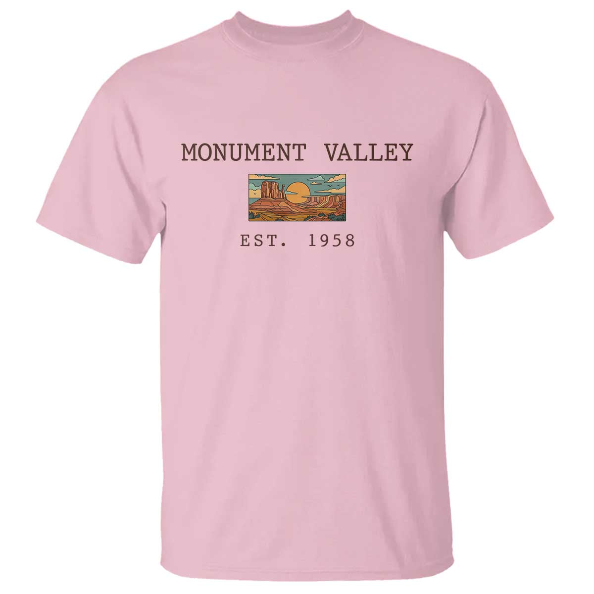 Retro Monument Valley Arizona Sunset Established 1958 T Shirt Southwest Desert Road Trip Eagle Nature Souvenir